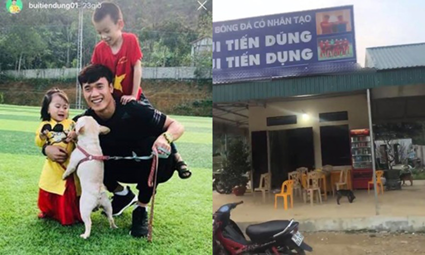 Thủ môn quốc dân Tiến Dũng xây sân cỏ nhân tạo cực hoành tráng
