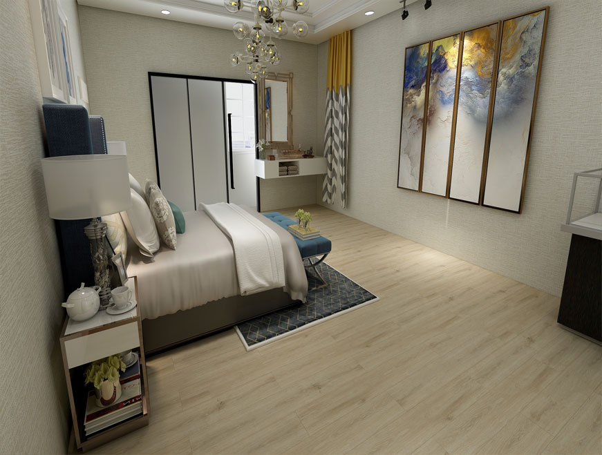 Mẫu sàn nhựa giả gỗ dành cho phòng khách
