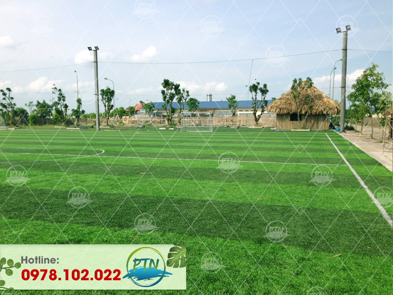 Sân bóng cỏ nhân tạo trường Công nghệ kinh doanh Đền Đô - Bắc Ninh