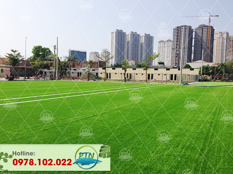 Thi công cụm Sân bóng cỏ nhân tạo Mậu Lương – Hà Đông