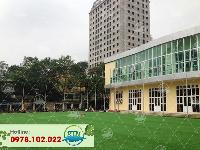 Thi công sân cỏ nhân tạo trường thể dục thể thao Ba Đình